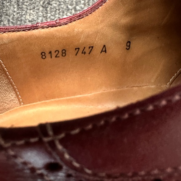 SANTOS BY CARLOS SANTOS Men’s Size 9 Brown Leather Oxford Wingtip Shoes - Picture 9 of 11